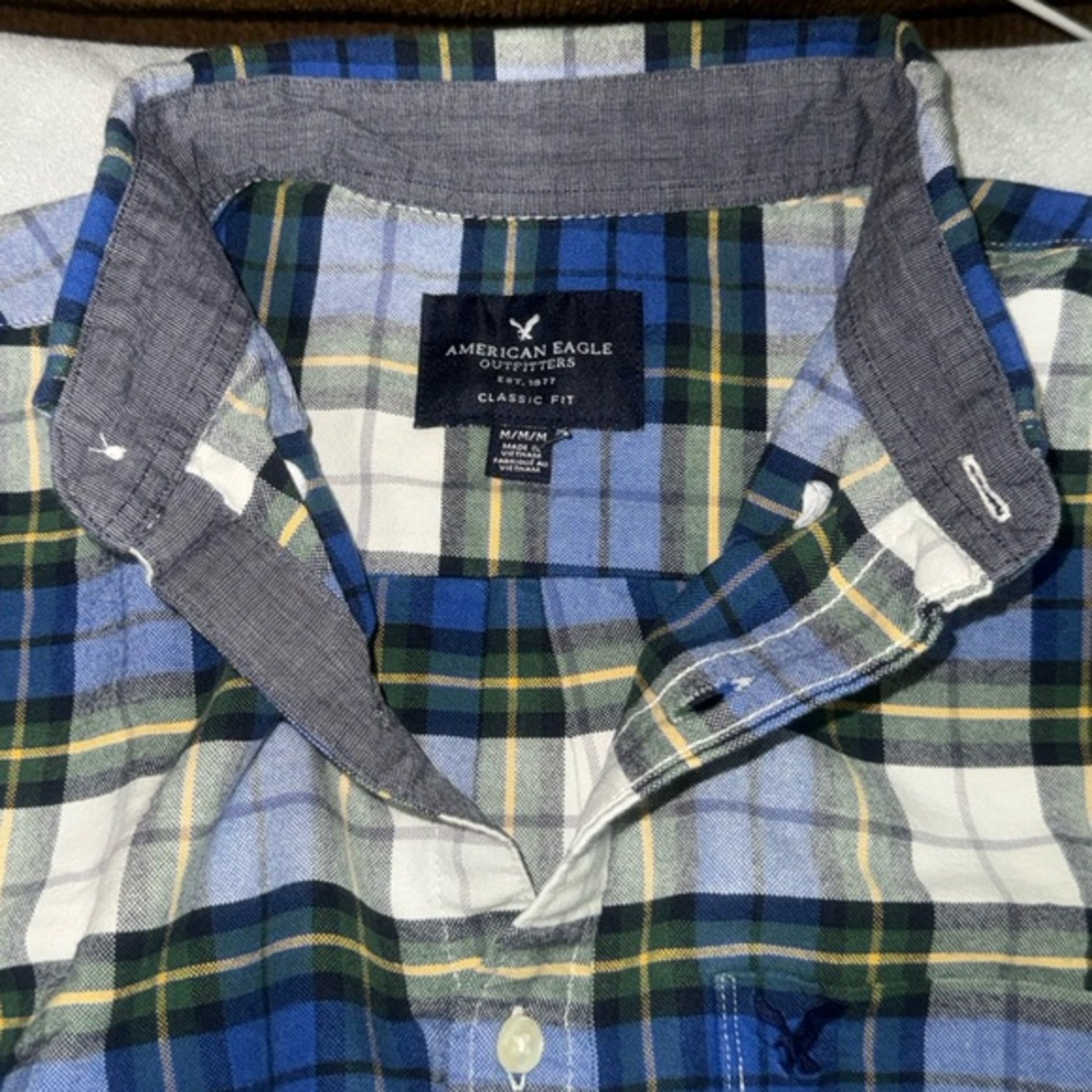 American Eagle Outfitters I Men's I Plaid Oxford Shirt I Size M I Classic Fit